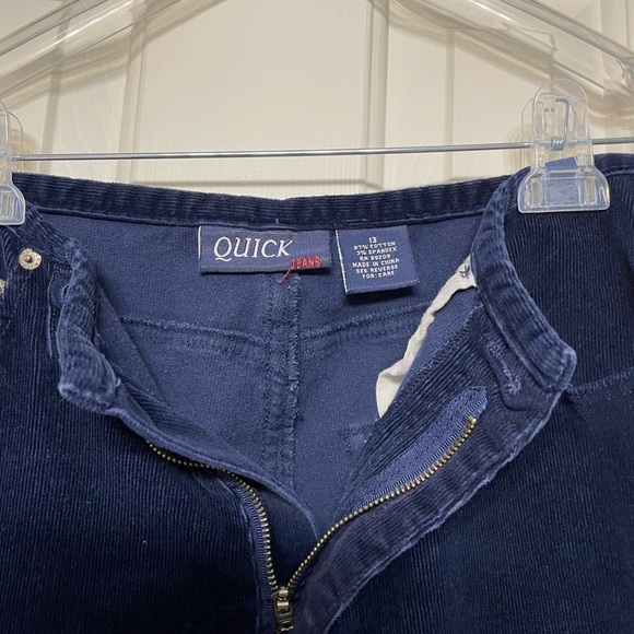 Navy blue corduroy jeans in size 13 for juniors - Picture 2 of 6